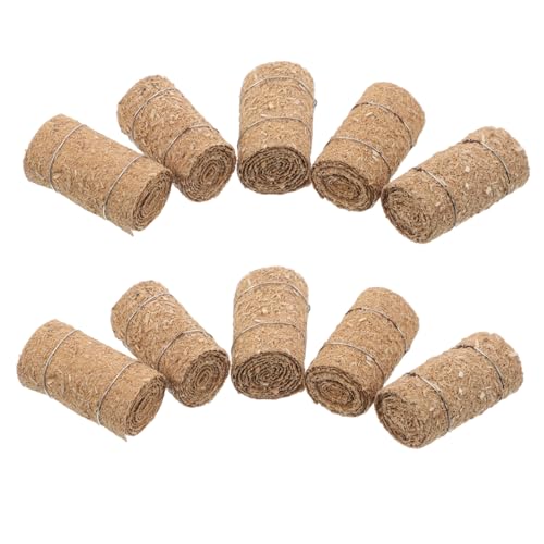 VICASKY 12 Stück Teiliges Mini Heuballen Realistische Strohballen Miniatur Lebensechte Mini Heustapel für Garten Hausdekoration DIY Herbsternte Basteln Lebendige Farbe Vielseitig für von VICASKY