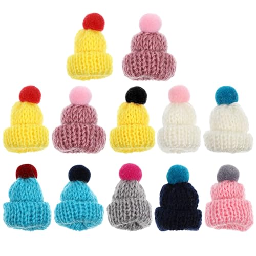 VICASKY 12 Stück Teiliges Mini Hüte aus Wollgarn Austauschbare Bastelhüte für Puppen Flaschen und DIY Deko Geeignet für Kreative Projekte und Festliche Anlässe Zufällige Zufällige Farbe VICASKY 12 Stück Teiliges Mini Hüte aus Wollgarn Austauschbare Bastelhüte für Puppen Flaschen und DIY Deko Geeignet für Kreative Projekte und Festliche Anlässe Zufällige Zufällige Farbe von VICASKY