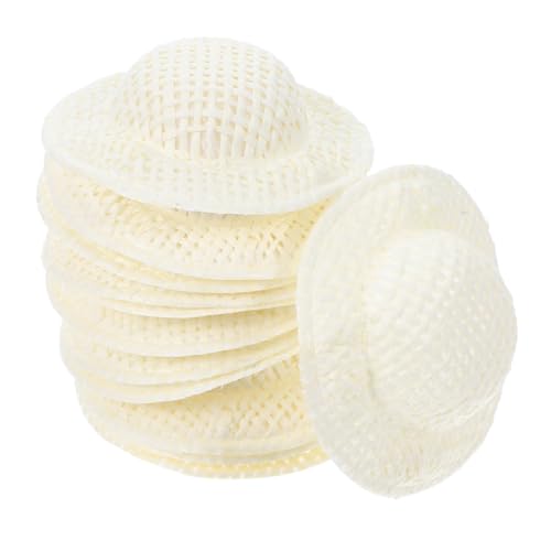 VICASKY 12 Stück Teiliges Mini Papier Hüte Handgewebte Miniatur Puppenhüte Leichte DIY Bastel Dekoration Vielseitig als Fotorequisite und Puppenzubehör Kreative Papierhandwerks Hüte von VICASKY