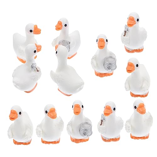 VICASKY 12 Stück Teiliges Mini Resin Tierfiguren für Garten Mikro Landschaft Deko Langlebige Realistische Kleine Entenstatuen aus Hochwertigem Harz für Büro und Zuhause VICASKY 12 Stück Teiliges Mini Resin Tierfiguren für Garten Mikro Landschaft Deko Langlebige Realistische Kleine Entenstatuen aus Hochwertigem Harz für Büro und Zuhause von VICASKY