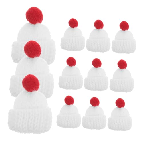 VICASKY 12 Stück Teiliges Mini Strick Weihnachtsmützen mit Weiche Kleine Santa Hüte für DIY Basteln Puppenaccessoires und Weihnachtsdeko Weiß Handgefertigte Mini Hüte für Kreative VICASKY 12 Stück Teiliges Mini Strick Weihnachtsmützen mit Weiche Kleine Santa Hüte für DIY Basteln Puppenaccessoires und Weihnachtsdeko Weiß Handgefertigte Mini Hüte für Kreative von VICASKY