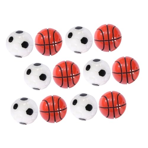 VICASKY 12 Stück Teiliges Miniatur Fußball Basketball Realistische Mini deko für Puppenhaus DIY Accessoire Vielseitig Einsetzbar für Mikro landschaften und Wohnraumgestaltung von VICASKY