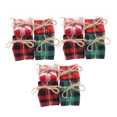 VICASKY 12 Stück Teiliges Miniatur Geschenkbox aus Baumwoll Leinen Realistische Weihnachtsdekoration für Puppenhaus Tischdeko Weihnachten Bunte Mini Weihnachtsbaum Anhänger Festliche VICASKY 12 Stück Teiliges Miniatur Geschenkbox aus Baumwoll Leinen Realistische Weihnachtsdekoration für Puppenhaus Tischdeko Weihnachten Bunte Mini Weihnachtsbaum Anhänger Festliche von VICASKY