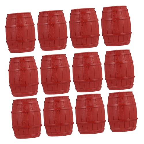 VICASKY 12 Stück Teiliges PVC Piratenfässer Modellset Abnehmbar Glatte Oberfläche Sicher Vielseitig als Sandtisch Zubehör Mini Haus Dekoration und Fotorequisite Geeignet von VICASKY