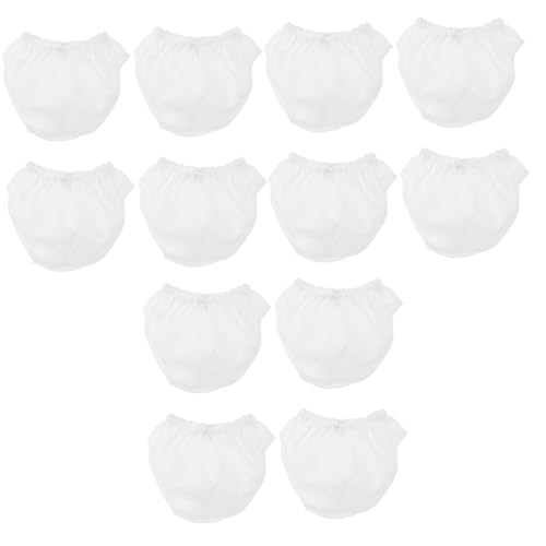 VICASKY 12 Stück Teiliges Puppenunterwäsche Weiße Dollies Feine Verarbeitung Leichter Sichere Puppenkostüm Dekoration für Puppen Zubehör für Puppenhaus Spiel von VICASKY