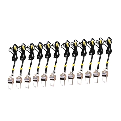 VICASKY 12 Stück Teiliges Schiedsrichterpfeifen mit Lanyard Robuste Metallpfeifen für Sport Training Fußball Basketball und Outdoor Einsatz Laut und Langlebig VICASKY 12 Stück Teiliges Schiedsrichterpfeifen mit Lanyard Robuste Metallpfeifen für Sport Training Fußball Basketball und Outdoor Einsatz Laut und Langlebig von VICASKY