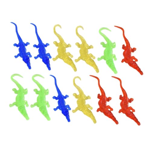 12 Stück Teiliges Spannender Elastischer Krokodilspielzeuge Lustige Wandkrabbler für Sichere und Flexible Spielzeuge Zufälligen Farben für Partys und Freizeitspaß von VICASKY