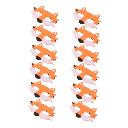 VICASKY 12 Stück Teiliges Wolf Masken für Halbgesichtige Halloween Tiermasken aus Atmungsaktivem Vliesstoff Komfortabel Realistisch Gestaltet für Kostümpartys Rollenspiele und von VICASKY