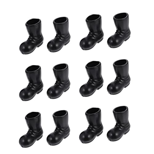 VICASKY 12 Stück Weihnachtsstiefel Modell Miniatur Schwarzstiefel Mini Stiefel Zum Basteln Winzige Stiefel Für Puppen Großpackung Mini Weihnachtswichtel Weihnachtsbaum Zum von VICASKY