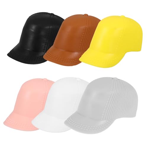 VICASKY 12 Stück exquisites Hutdekor Puppe Baumwoll -Sonnenhut Mini-Schirmmützen Frosch Bucket Hat Figur kleines Deko-Accessoire Hut Foto Requisiten Kleiner Hut Plastik von VICASKY