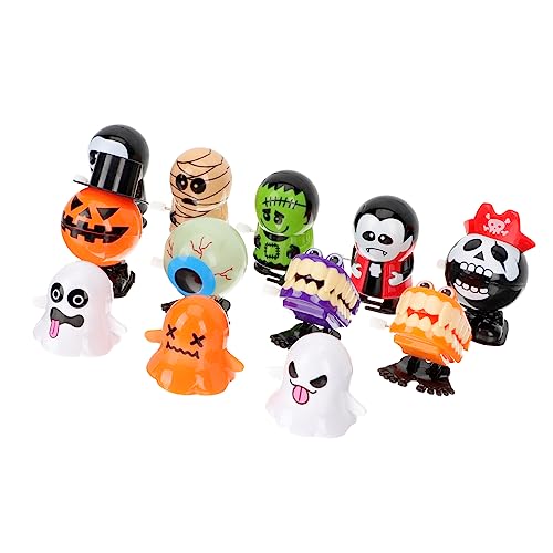 VICASKY Halloween Aufziehspielzeug-Set 12-teilig Uhrwerk-Spielzeug Für Kinder Sichere Kunststoffbatterie von VICASKY