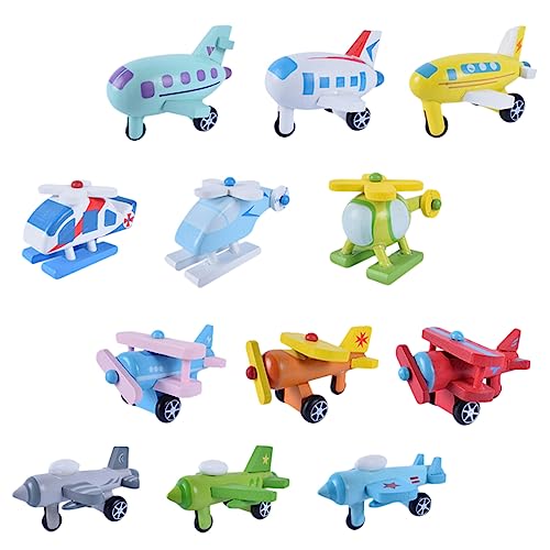 VICASKY Flugzeugspielzeug Für Kleinkinder 12 Stück Mini-flugzeugmodelle Aus Holz Für Kinder Jungen- Und Mädchenfreundliches Design Für Junge Jungen Und Mädchen VICASKY Flugzeugspielzeug Für Kleinkinder 12 Stück Mini-flugzeugmodelle Aus Holz Für Kinder Jungen- Und Mädchenfreundliches Design Für Junge Jungen Und Mädchen von VICASKY