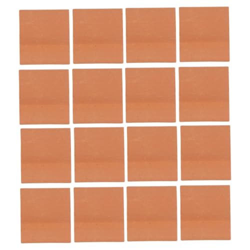 VICASKY 120 Stück Simulierte Kacheln Gebäude Miniaturen Spielzeugarchitektur Bauen Ziegel Dach Spielzeugladen Bauen Terrakotta DIY Mikrosteine Sandtischsteine Fee Zubehör Ton Brown von VICASKY