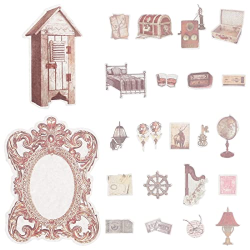VICASKY 120 Stück Vintage Blumenaufkleber Für Scrapbooking Retro Dekoration Scrapbook Dekorative Aufkleber Verzierungen Aufkleber Scrapbook Aufkleber Ästhetische DIY von VICASKY