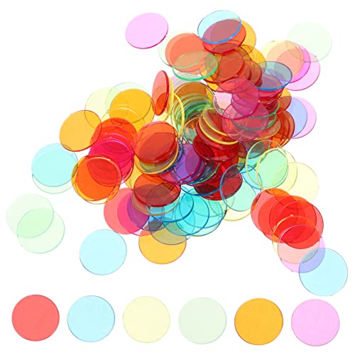 VICASKY 120Stücke Transparente Bingo Chips Plastische Marker für Bingo Spiele Farben Blau Rot Gelb Grün Orange für Matheunterricht und Spielkarten VICASKY 120Stücke Transparente Bingo Chips Plastische Marker für Bingo Spiele Farben Blau Rot Gelb Grün Orange für Matheunterricht und Spielkarten von VICASKY