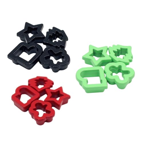VICASKY 12Pcs Miniatur-Backform Kuchenform Lagerbehälter Zinn Blech bescherung Weihnachten weinachts mini Toys puppenhaus deko Miniatur-Keksform Miniaturform Legierung von VICASKY