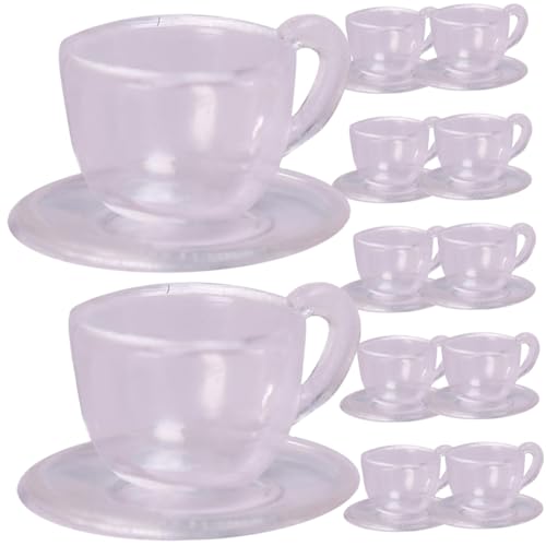 VICASKY 12Sätze Tee Set für Puppenhaus Teiliges Set aus Transparenten Tassen und Untertassen Kreative Dekoration für Mikro Szenenspiele Fördert Praktische Fähigkeiten VICASKY 12Sätze Tee Set für Puppenhaus Teiliges Set aus Transparenten Tassen und Untertassen Kreative Dekoration für Mikro Szenenspiele Fördert Praktische Fähigkeiten von VICASKY