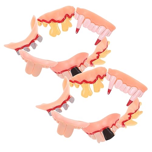 VICASKY 12St Halloween-Prothesenspielzeug Zahnstocher Zahnbürste lustige Zähne falsche Vorderzähne Halloween Costume idea Halloween zähne Halloween-Kostüm-Zahnersatz Falsche Zähne Gummi von VICASKY