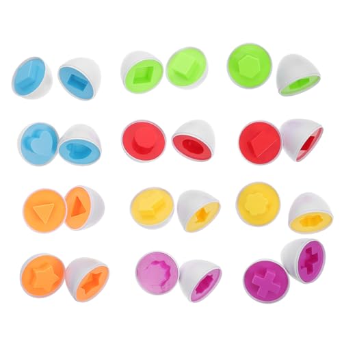 VICASKY 12St Paar intelligente Eier lernspiel Kleinkinder Educational Toys für Vorschulkinder Lernspielzeug für pädagogisches Eierspielzeug Plastik VICASKY 12St Paar intelligente Eier lernspiel Kleinkinder Educational Toys für Vorschulkinder Lernspielzeug für pädagogisches Eierspielzeug Plastik von VICASKY