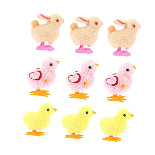 VICASKY 12St Plüschtier interaktives kinderspielzeug mitbringsel für Kindergeburtstag nachsprechende stofftiere plushbit Uhrwerk Ostertier-Uhrwerkspielzeug Plastik von VICASKY