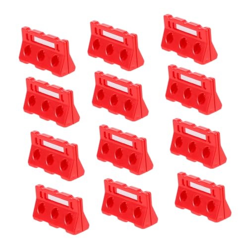 VICASKY 12St Verkehrskognitives Verkehrszaunspielzeug verkehrserziehung verkehrszeichen Kid Toys Mini-Straßenbarrikade -Verkehrssperre Straßenbaukegel Mini-Leitkegel Abs von VICASKY