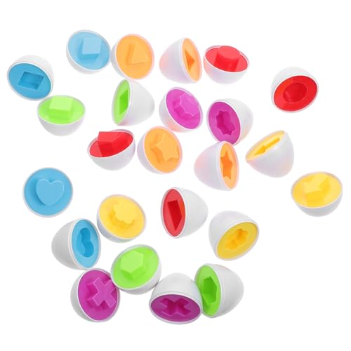 VICASKY 12St intelligente Eier lernspiel Kleinkinder Kinderzimmer Feinmotorik Lernspielzeug für Kognitive in Eiform Plastik von VICASKY