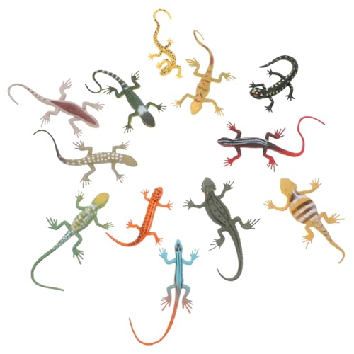 VICASKY 12St künstliche für kinderspielzeug kinderknallzeug geburtstagsdeko Toy Set Reptilienspielzeug Simulations-Gecko Wohnkultur Plastik von VICASKY