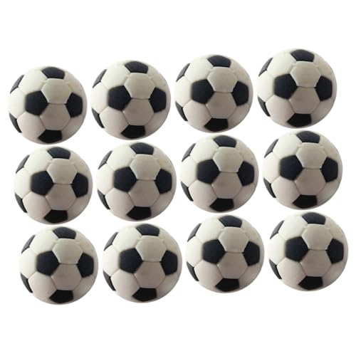 VICASKY 12Stücke Mini Fußbälle für Puppenhaus Miniatur Sportbälle Dekoration für Mikro Landschaften und Schlafzimmer Lebensechte Fußball Ornamente für Mini Möbel von VICASKY