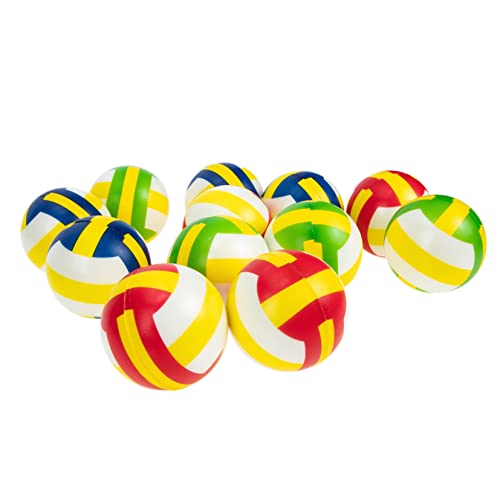 VICASKY 12Stücke Mini Volleyball Stressbälle Lustige Druckabbau Gemischten Farben für Konzentration von VICASKY