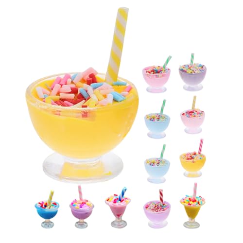 VICASKY 12Stücke Miniatur Eiscreme Modelle Puppenhaus Zubehör Realistische Dessert Figuren für Spielhaus Dekoration Fördert Kreativität und Fantasie Kindern VICASKY 12Stücke Miniatur Eiscreme Modelle Puppenhaus Zubehör Realistische Dessert Figuren für Spielhaus Dekoration Fördert Kreativität und Fantasie Kindern von VICASKY