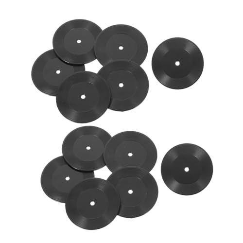 VICASKY 12Stücke Schallplatten für Puppenhaus Dekoration Realistische Mini Spielzeuge Accessoires für Mini Landschaften und Fotorequisiten für Kreative von VICASKY