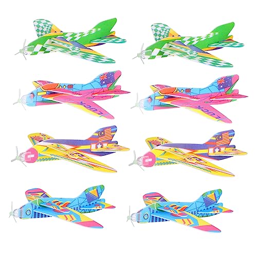VICASKY 12Stücke Schaumflugzeuge für Jungen und Leichte Wurfspielzeuge für Outdoor Spiele Fördert Eltern Junge Mädchen Beziehungen Zufällige Designs für Garten und Freizeit von VICASKY