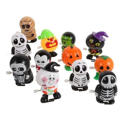 VICASKY 12Stücke Teiliges Halloween Aufziehspielzeug für Lustige Cartoon Designs Fördert die Koordination und Kommunikation Batteriefrei Sicher und Einfach zu Bedienen von VICASKY