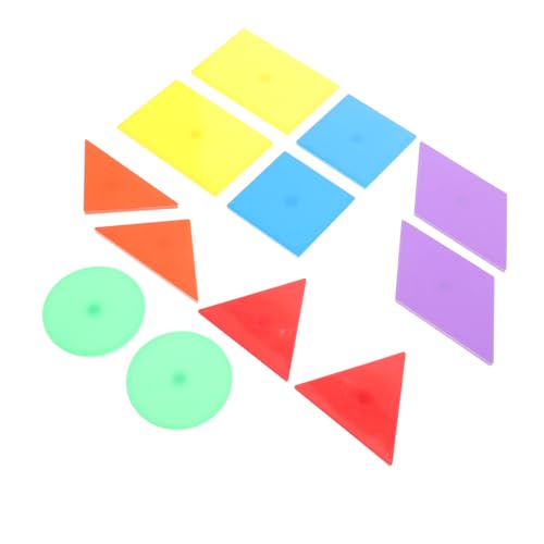 VICASKY 12Stücke Teiliges Magnetisches Demonstrationsspielzeug für Lernspielzeug zur Formerkennung Interaktive Montessori Geometrieplatte für Vorschulkinder Farbenfrohe Formen von VICASKY