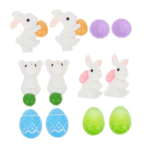 VICASKY 12Stücke Teiliges Osterhasen Figuren Harz Dekorationen Für Frühlingsfest Puppenhaus Und Kuchendekoration Süße Kaninchen Und Eier Accessoires Für Ostern Und Partys VICASKY 12Stücke Teiliges Osterhasen Figuren Harz Dekorationen Für Frühlingsfest Puppenhaus Und Kuchendekoration Süße Kaninchen Und Eier Accessoires Für Ostern Und Partys von VICASKY