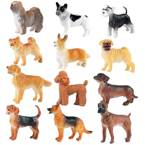 VICASKY Realistische Hundefiguren Ornament Handwerksfiguren Für Hunde Und Tierfiguren Für Jungen Und Mädchen von VICASKY