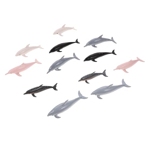 VICASKY 12er Set Realistische Delphin Modelle Kunstvolle Tierfiguren Für Dekoration Und Lernspielzeug Simulierte Delphinfiguren Für Bastelprojekte Und von VICASKY