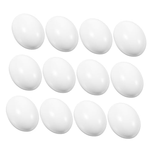 VICASKY 12st Dekompressionsspielzeug Für Eier Eierdekorationen Für Den Desktop Eier Basteln Party-Ei-Dekorationen Simulations-eierdekorationen Dekorative Requisiten Weiß Zubehör TPR Lustig von VICASKY