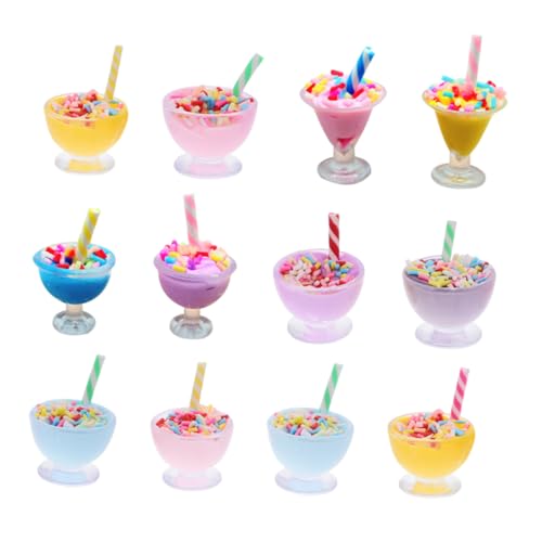 VICASKY Puppen: 12 Miniatur-Eiscreme-Set Dekoratives Kunstharzhandwerk Für Spielhäuser Und Als Foto-Requisiten VICASKY Puppen: 12 Miniatur-Eiscreme-Set Dekoratives Kunstharzhandwerk Für Spielhäuser Und Als Foto-Requisiten von VICASKY