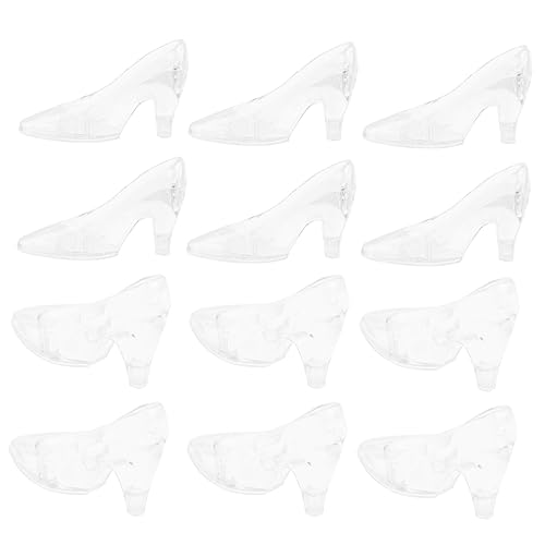 VICASKY 12st Mini-kristallhausschuh Schuhfiguren Hauszubehör Kernstück Miniatur-high-Heel-Schuh Figur Mit Hohem Absatz Tür Ornamente Schuhe Mini-Schuh Verzierungen Mit Hohen Absätzen Acryl von VICASKY