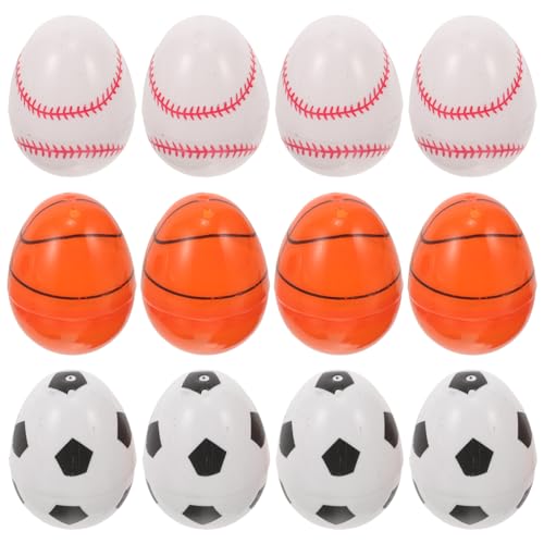 VICASKY Ostereier Fußball Sport Eier Ostern 12 Stücke Kunststoff Ostern Süßigkeiten Verpackung Box VICASKY Ostereier Fußball Sport Eier Ostern 12 Stücke Kunststoff Ostern Süßigkeiten Verpackung Box von VICASKY
