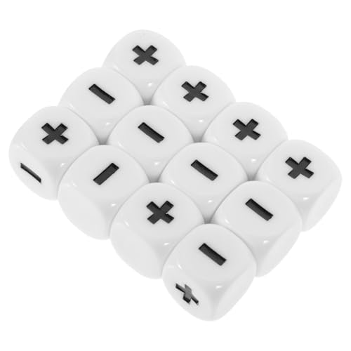 VICASKY 12st Rollenspiel Würfel Aktivitäten Im Klassenzimmer Multiplikationsspiel Doppelt Seltsame Würfel Lustige Würfel Würfelspiele Würfel Lernen Puzzle Leere Würfel Zehn Acryl Weiß von VICASKY