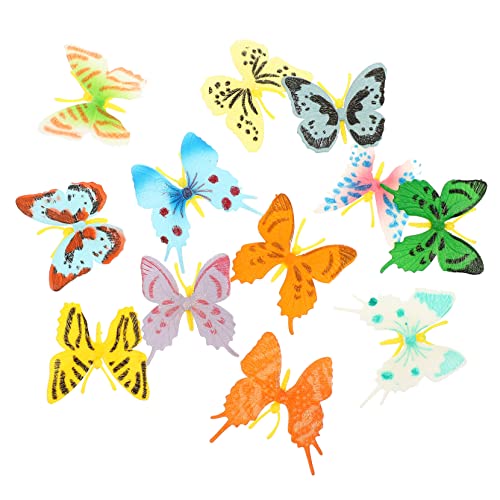 VICASKY 12st Schmetterlingsanzug Plastikfigur Schmetterlingsspielzeug Aus Kunststoff Spielzeug Mit Schmetterlingsfiguren Monarchfalter-Figur Lernspielzeug Gefälscht Kind PVC Zubehör Insekt von VICASKY