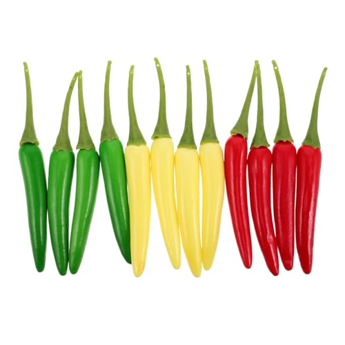 VICASKY 12st Simuliertes Pepper-Modell Gemüsemodelle Simulation Chilischote Food-Modell Simulation Realistisches Essen Künstliches Gemüsemodell Pfefferverzierung Falsche Paprika Plastik VICASKY 12st Simuliertes Pepper-Modell Gemüsemodelle Simulation Chilischote Food-Modell Simulation Realistisches Essen Künstliches Gemüsemodell Pfefferverzierung Falsche Paprika Plastik von VICASKY