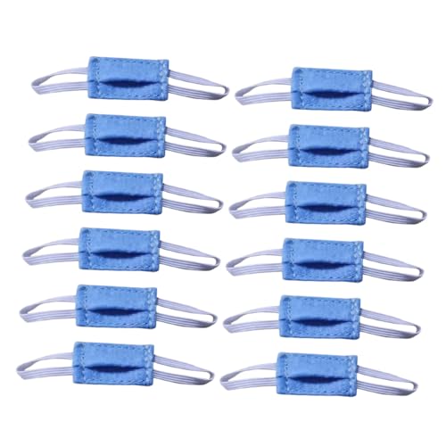 VICASKY 12st Spielzeugmaske Mini-Maske Miniatur-Gesichtsmaske Kleine Mini-Gesichtsmaske Minimasken Zum Basteln Puppenmasken Miniatur-maskendekoration Blue Stoff von VICASKY