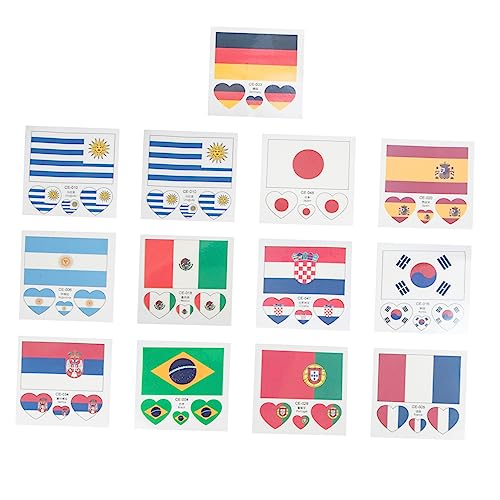 VICASKY 13 Sets Flaggenaufkleber Flaggendruck Aufkleber DIY Gesichtsaufkleber Zarte Flaggenaufkleber Gesichtsaufkleber Dekore Flaggenaufkleber Dekoraufkleber von VICASKY
