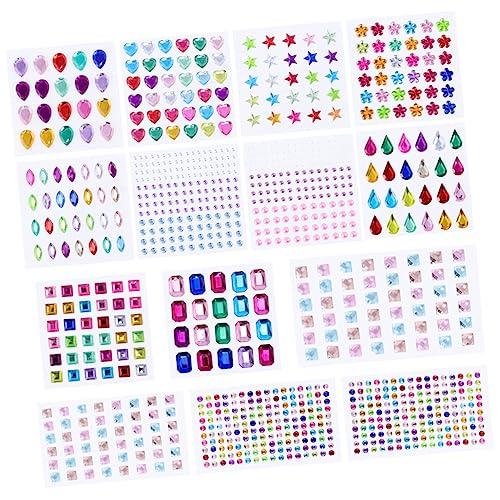 VICASKY 14 Blätter Aufkleber Für Kristallaufkleber Für Acryl Bunte Aufkleber Kinderaufkleber von VICASKY
