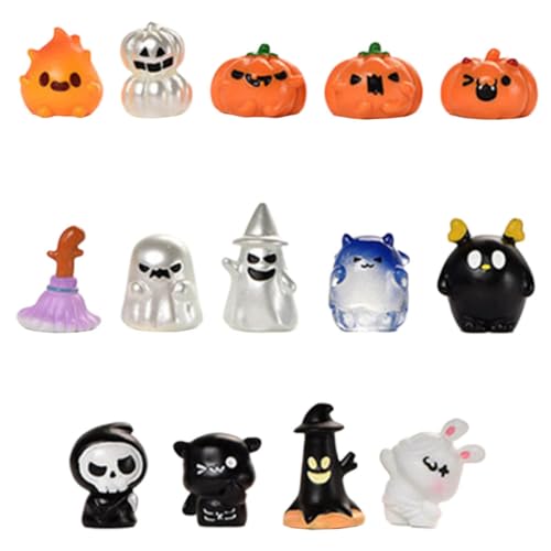 VICASKY 14Stücke Halloween Miniaturfiguren Harz Dekoration für Kreative Halloween Deko für Schreibtisch Schrank Mehr für Gruselige Festlichkeiten VICASKY 14Stücke Halloween Miniaturfiguren Harz Dekoration für Kreative Halloween Deko für Schreibtisch Schrank Mehr für Gruselige Festlichkeiten von VICASKY