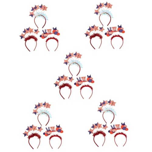 VICASKY 15 Stck. Teiliges Sternförmiges Haarband Damen Leichtes Haarschmuck für Unabhängigkeitstag Party Festival Kopfband Zubehör VICASKY 15 Stck. Teiliges Sternförmiges Haarband Damen Leichtes Haarschmuck für Unabhängigkeitstag Party Festival Kopfband Zubehör von VICASKY