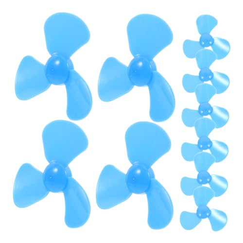 VICASKY 15 Stück Kleiner Lüfterflügel Motor Zubehör DIY Experiment Zubehör DIY Zubehör Mini-Ventilatorblatt entlüften Fix Teile für Mini-Lüfterblätter Lüfterflügel zum Basteln Plastik Blue von VICASKY